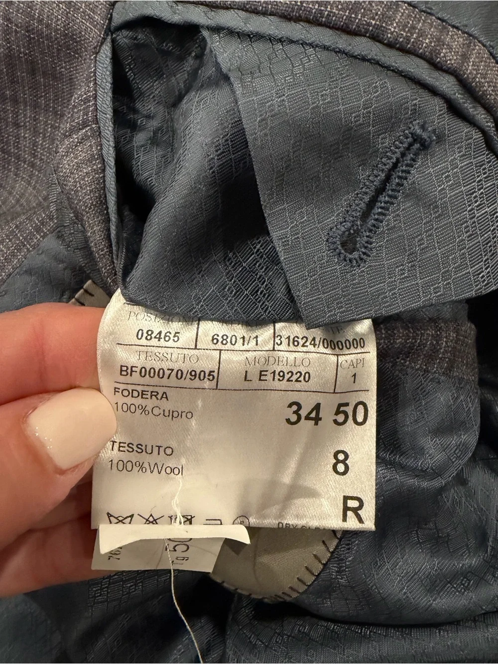 Canali 1934 Plaid Blazer Sport Coat Two Button Made in Italy Blue Size 40R 50 EU
